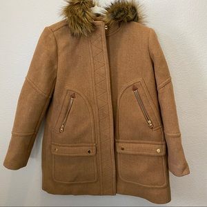 NWT J. Crew Stadium Cloth Chateau Parka in heather acorn